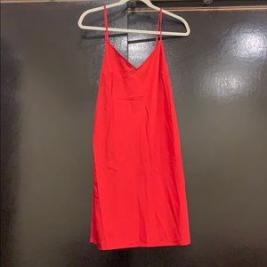 red guess slip dress